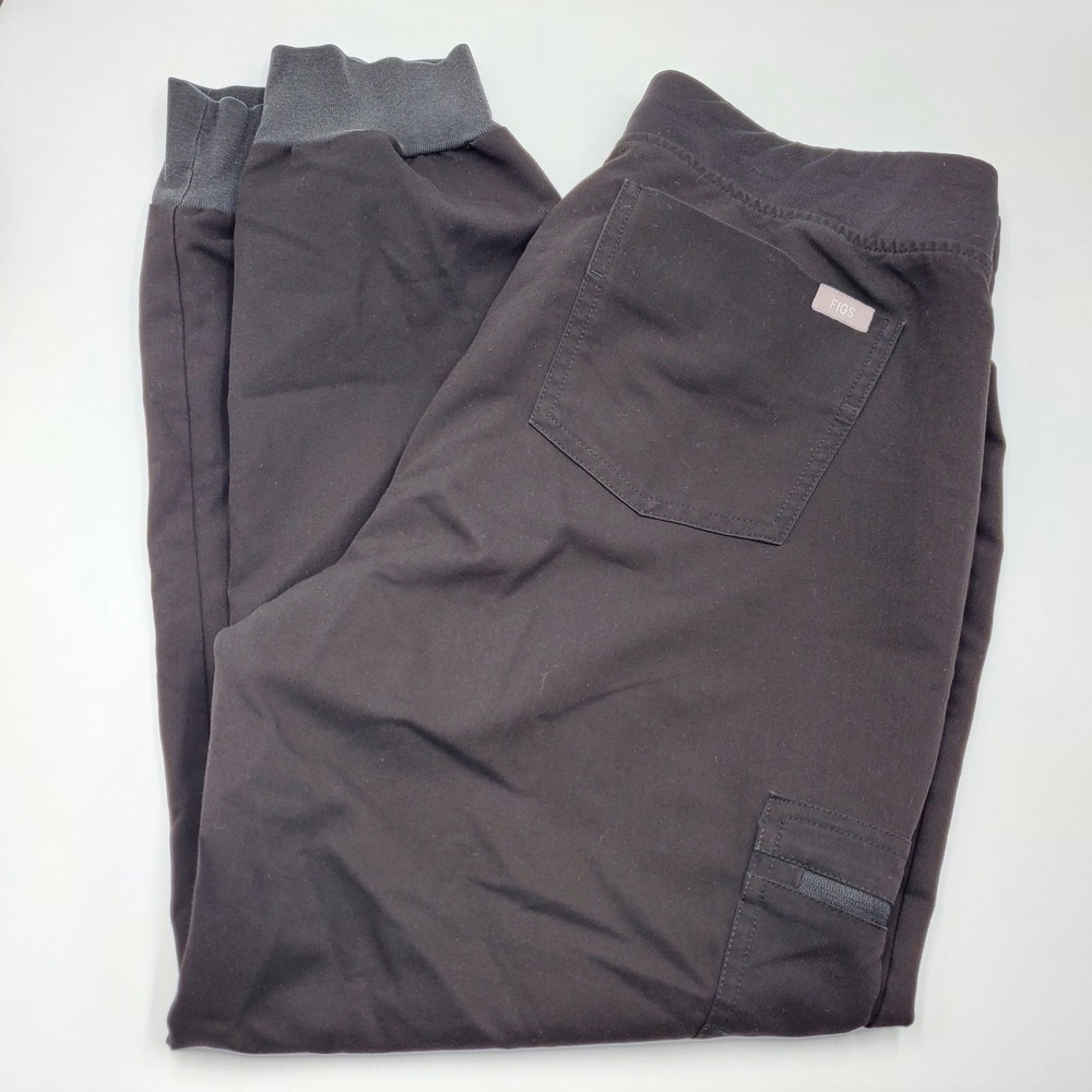 FIGS Technical Collection Black Jogger Scrub Pants Mens Medium W18SW2005P